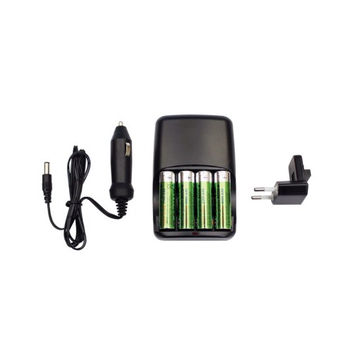 Impact AC & Car charger + 4 x AA rechargeable batteries